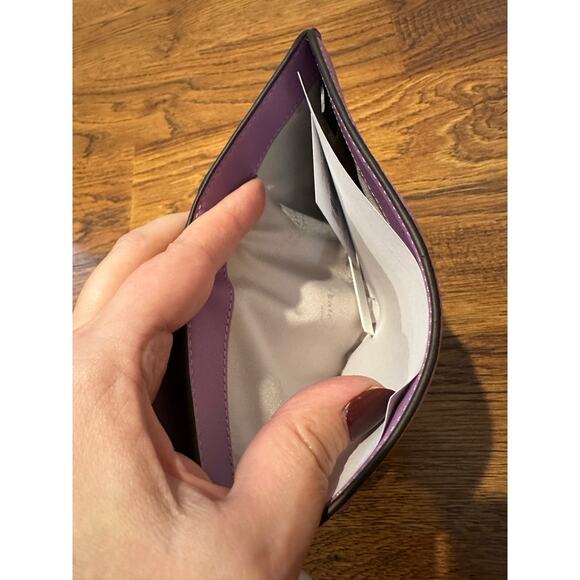 Kate Spade New York Leather Wallet Purple 4x6 NWT Designer Lux Accessories $199 - Picture 5 of 6